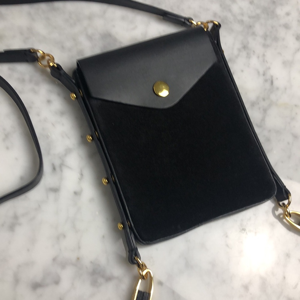 Isabel Marant suede and leather Black Crossbody Bag Size 7”X 5”1/4 inches - Picture 4 of 16